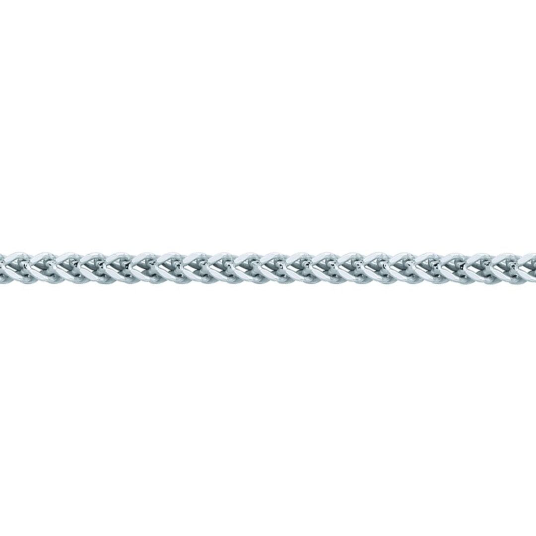 Silver  Franco 3D Curb Necklace 4mm 26" - GVCH39