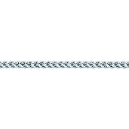 Silver  Franco 3D Curb Necklace 4mm 26" - GVCH39