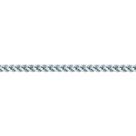 Silver  Franco 3D Curb Necklace 4mm 26" - GVCH39