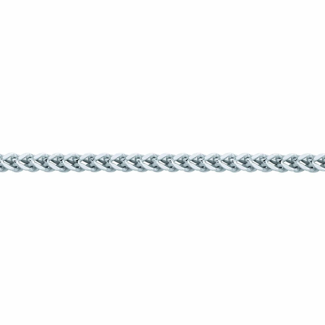 Silver  Franco 3D Curb Necklace 4mm 26" - GVCH39