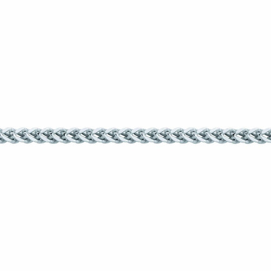 Silver  Franco 3D Curb Necklace 4mm 26" - GVCH39