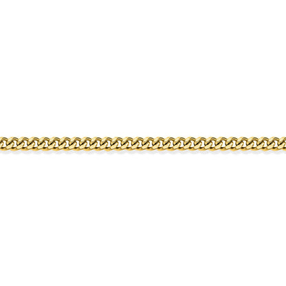 Gilded Silver  Fine Curb Pendant Chain Necklace 1.1mm 18" - GVCH4-18G
