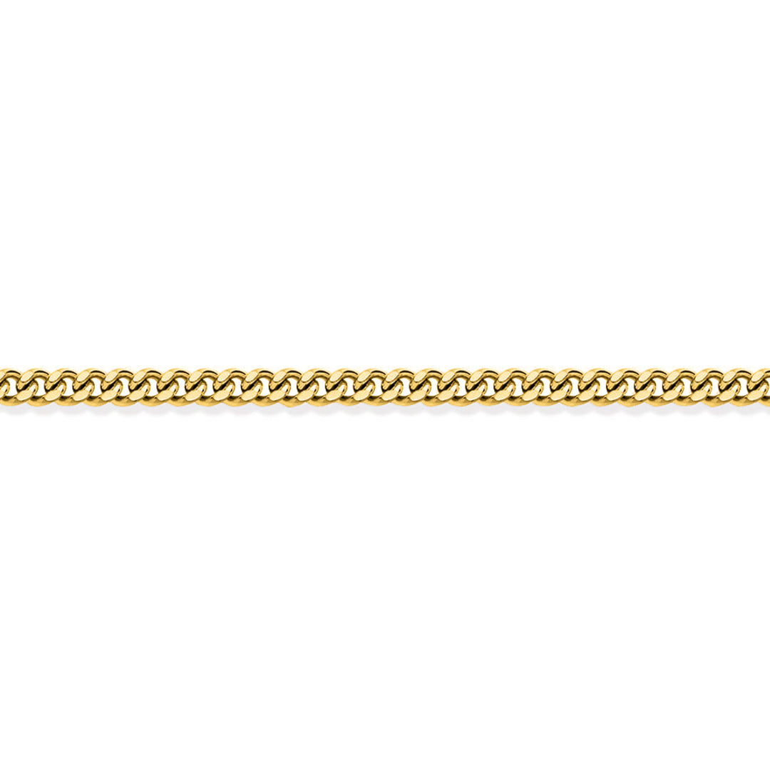 Gilded Silver  Fine Curb Pendant Chain Necklace 1.1mm 18" - GVCH4-18G