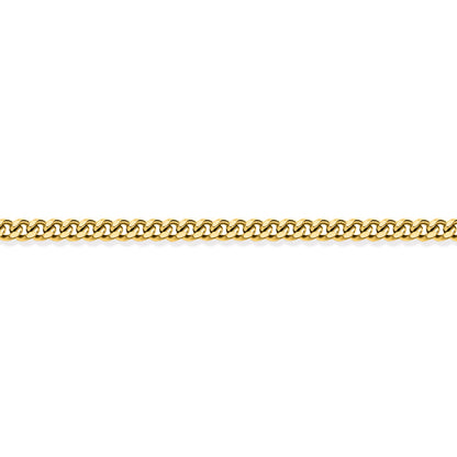 Gilded Silver  Fine Curb Pendant Chain Necklace 1.1mm 18" - GVCH4-18G
