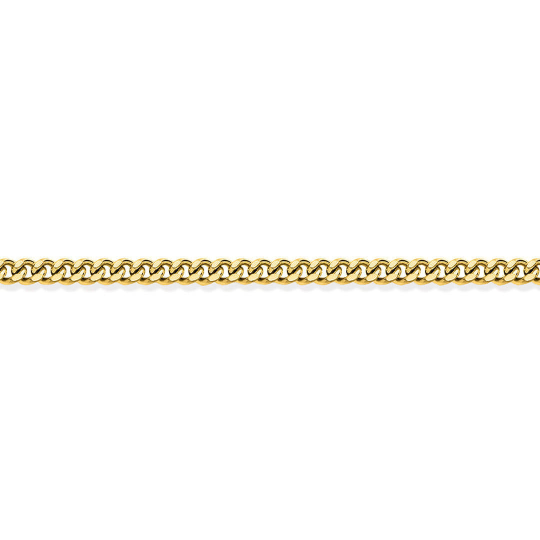 Gilded Silver  Fine Curb Pendant Chain Necklace 1.1mm 18" - GVCH4-18G