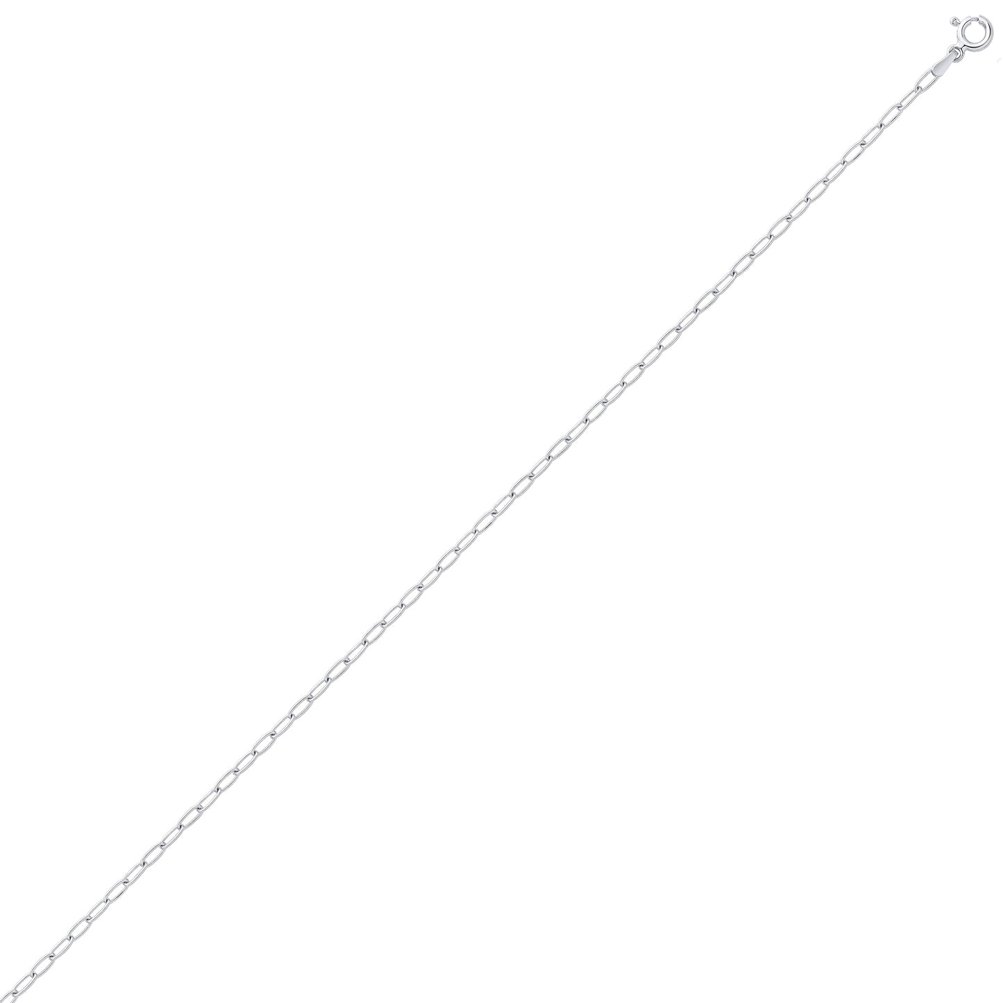 Unisex Silver  Paper Clip Chain Necklace - GVCH40