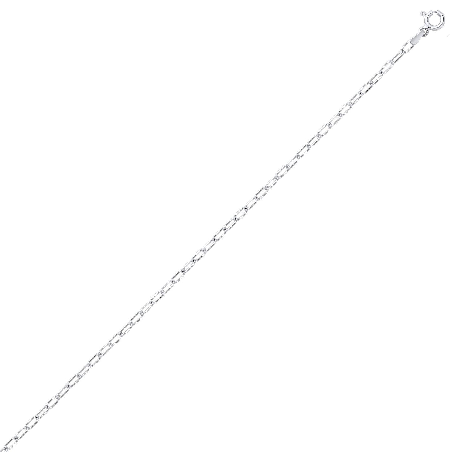 Silver  Paper Clip Chain Necklace 2mm - GVCH40