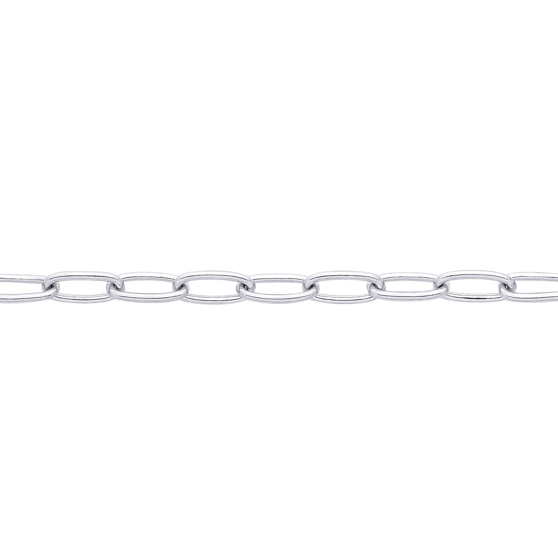 Silver  Paper Clip Chain Necklace 2mm - GVCH40