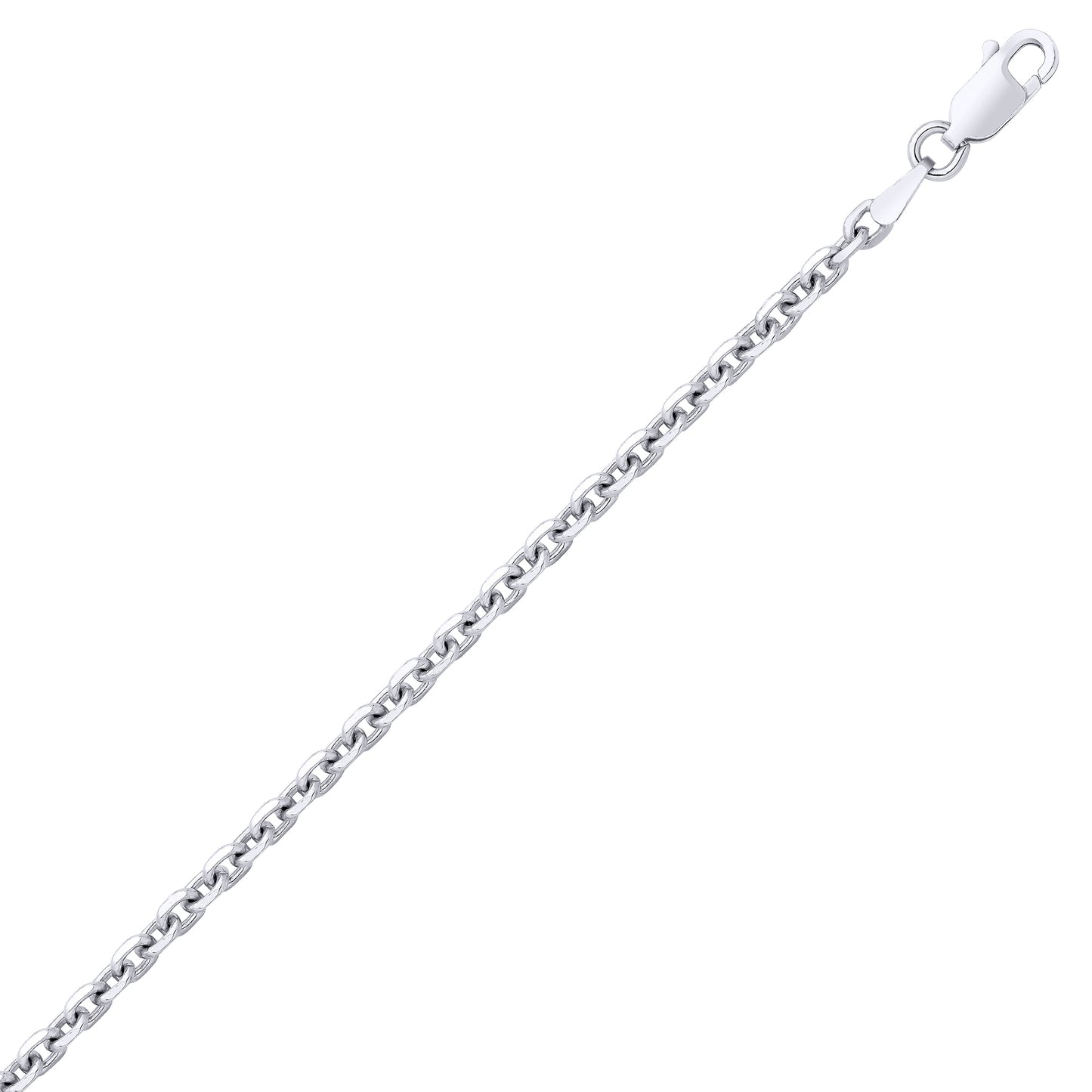 Unisex Silver  Cable Link Square Belcher Chain Necklace -