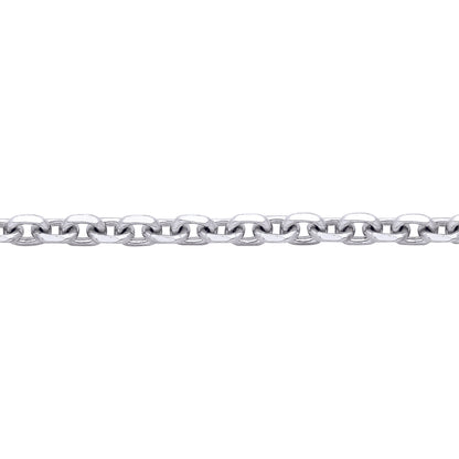 Unisex Silver  Cable Link Square Belcher Chain Necklace -