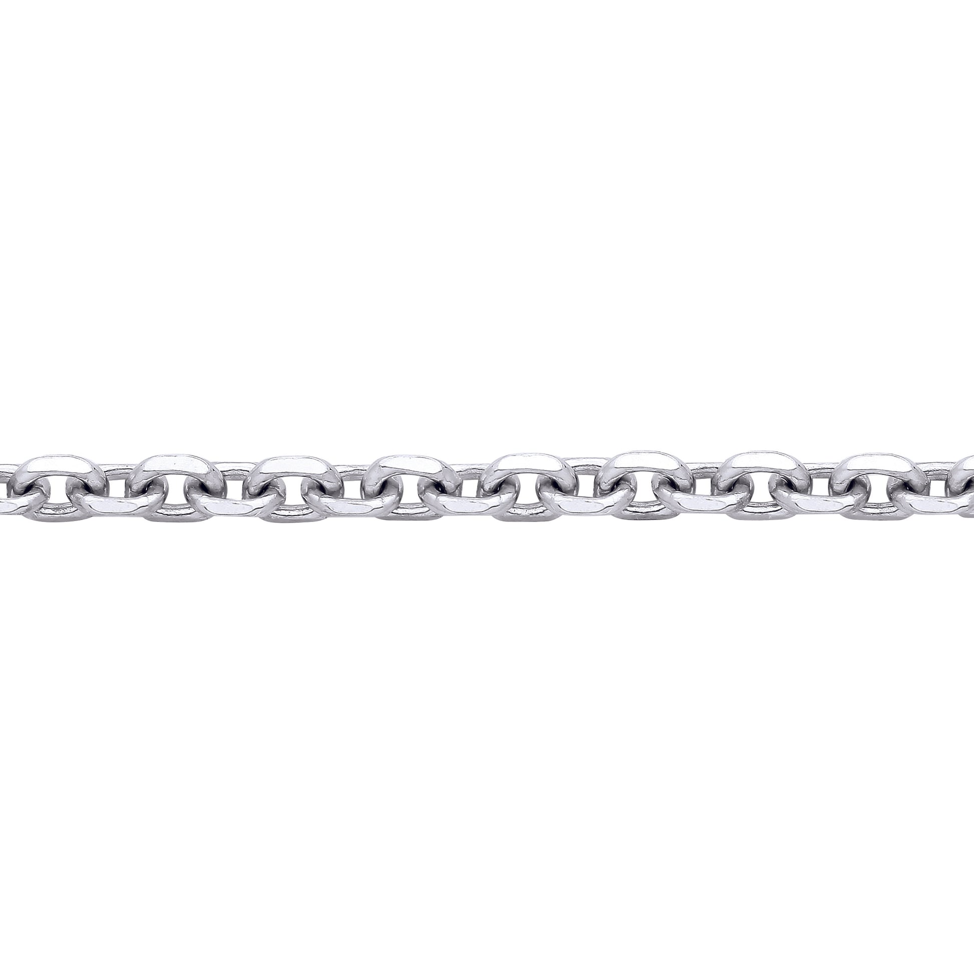 Unisex 925 Silver  Cable Link Square Belcher Chain Necklace 3mm - GVCH41