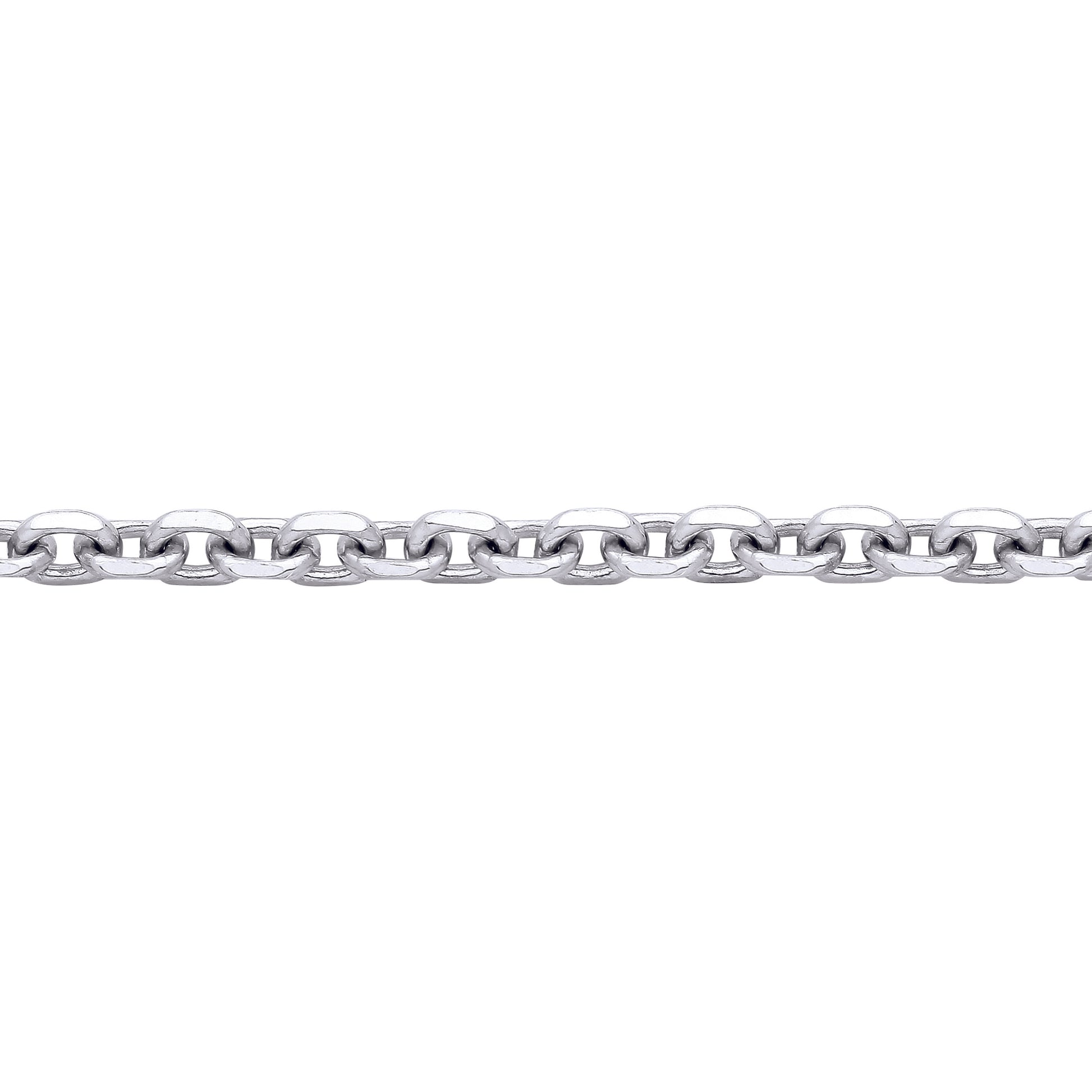 Unisex Silver  Cable Link Square Belcher Chain Necklace - GVCH41