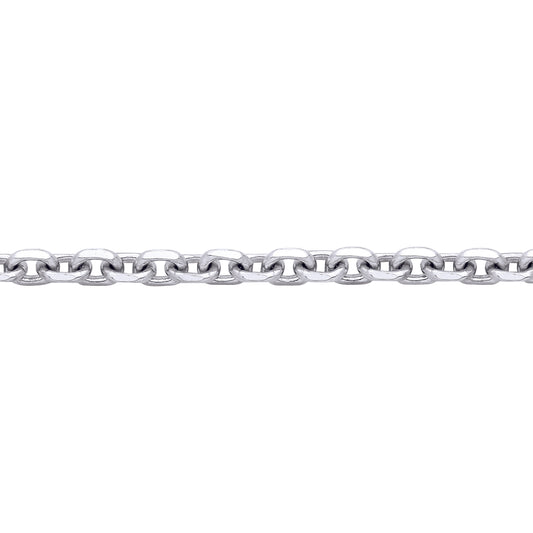 Unisex 925 Silver  Cable Link Square Belcher Chain Necklace 3mm -