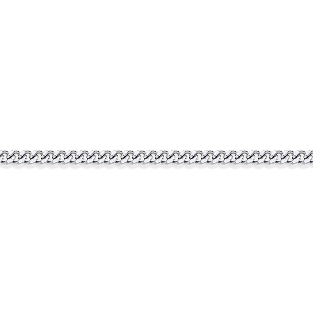 Silver  Fine Curb Pendant Chain Necklace 1.1mm - GVCH4