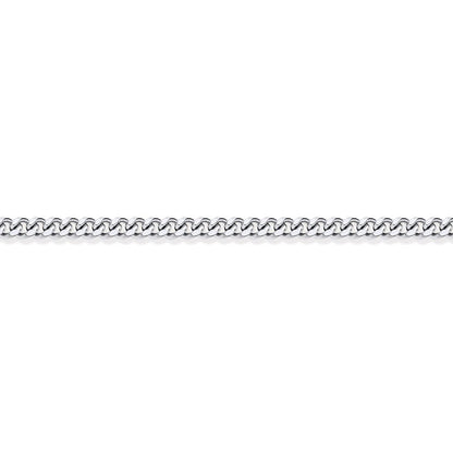 Silver  Fine Curb Pendant Chain Necklace 1.1mm - GVCH4