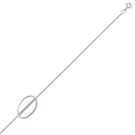 Silver  Fine Curb Pendant Chain Necklace 1.1mm - GVCH4