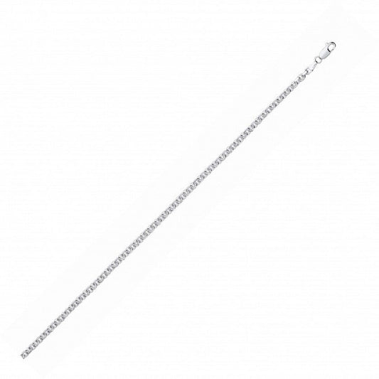 Silver  Diamond Cut Cable Link Chain - GVCH50