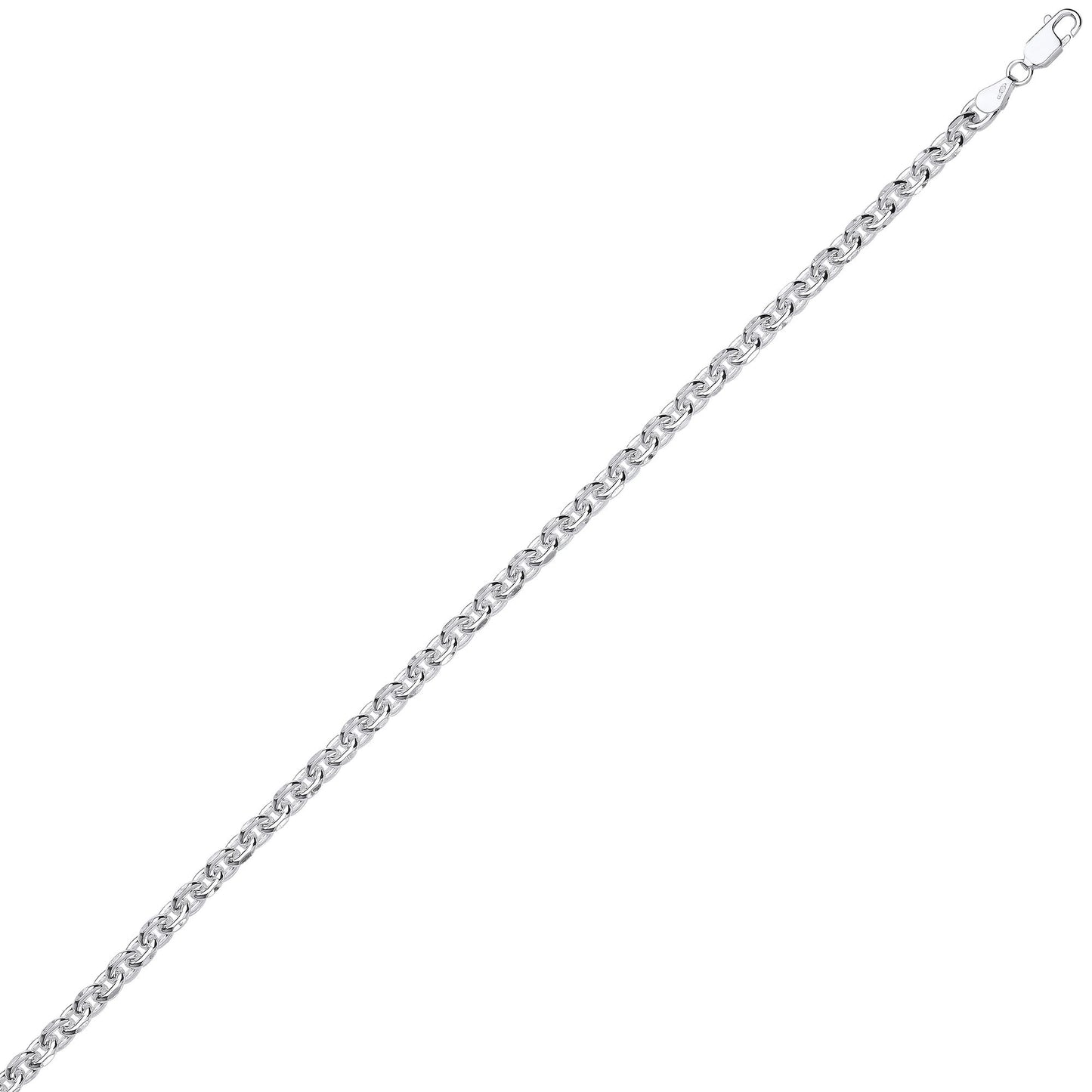 Silver  Diamond Cut Cable Link Chain - GVCH51