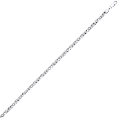 Silver  Diamond Cut Cable Link Chain - GVCH51