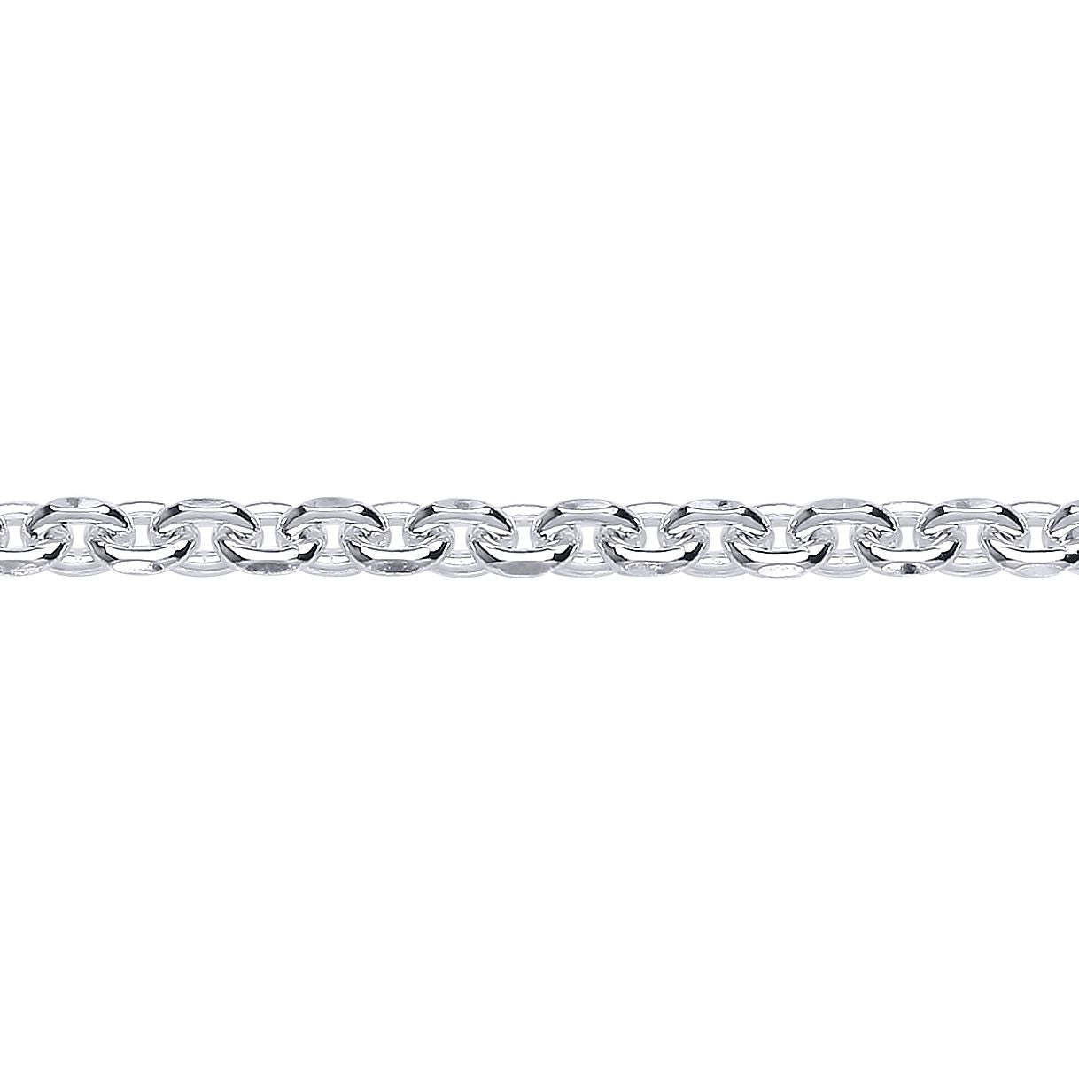 Silver  Diamond Cut Cable Link Chain - GVCH51
