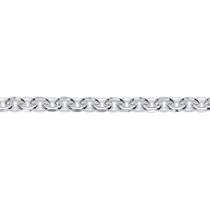 Silver  Diamond Cut Cable Link Chain - GVCH51
