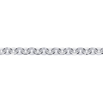 Silver  Diamond Cut Cable Link Chain - GVCH51