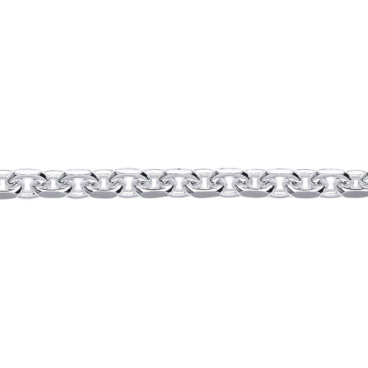 Silver  Diamond-cut Cable Square Belcher Chain Necklace - GVCH52