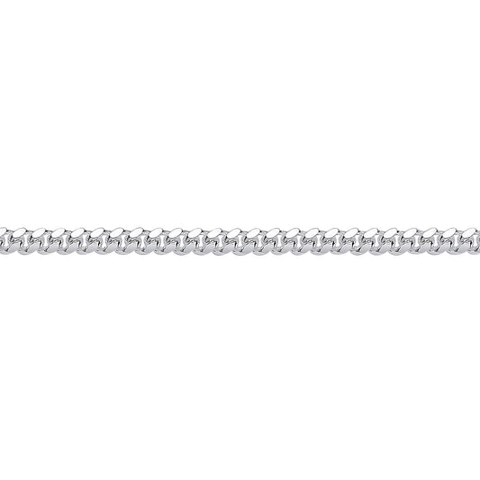 Unisex Silver  Miami Cuban Court Curb Link Chain Bracelet - GVCH53