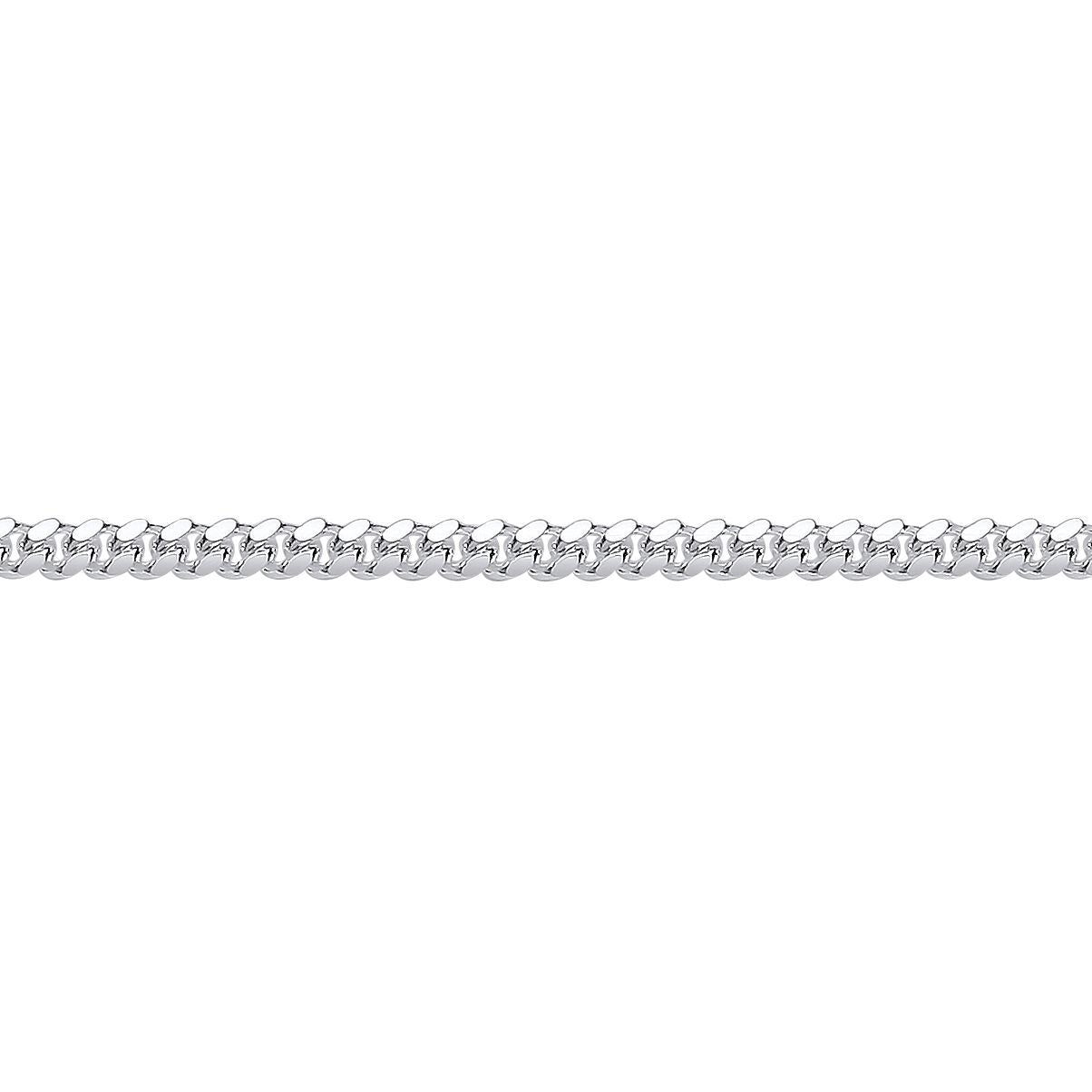 Silver  Miami Cuban Court Curb Link Chain Bracelet 3mm 8.5" - GVCH53