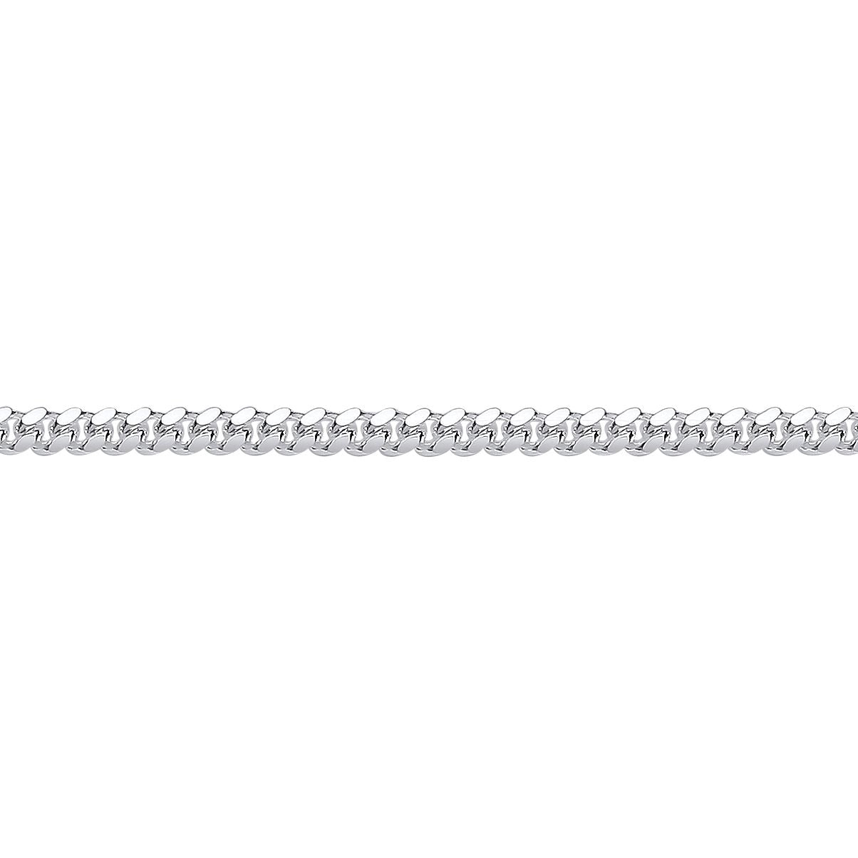 Silver  Miami Cuban Court Curb Link Chain Bracelet 3mm 7.5" - GVCH53