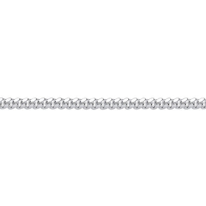 Silver  Miami Cuban Court Curb Link Chain Bracelet 3mm 7.5" - GVCH53