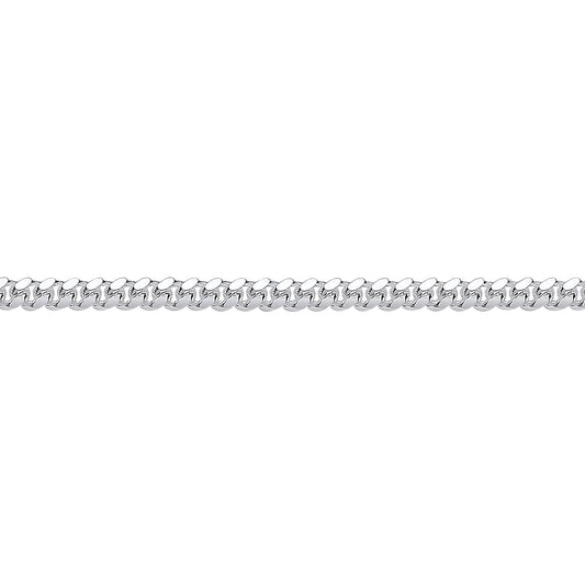 Unisex 925 Silver  Miami Cuban Court Curb Link Chain Necklace 3mm - GVCH53