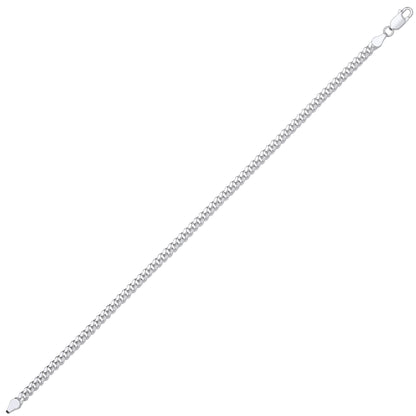 Unisex Silver  Miami Cuban Court Curb Link Chain Bracelet 4mm 7.5" - GVCH54