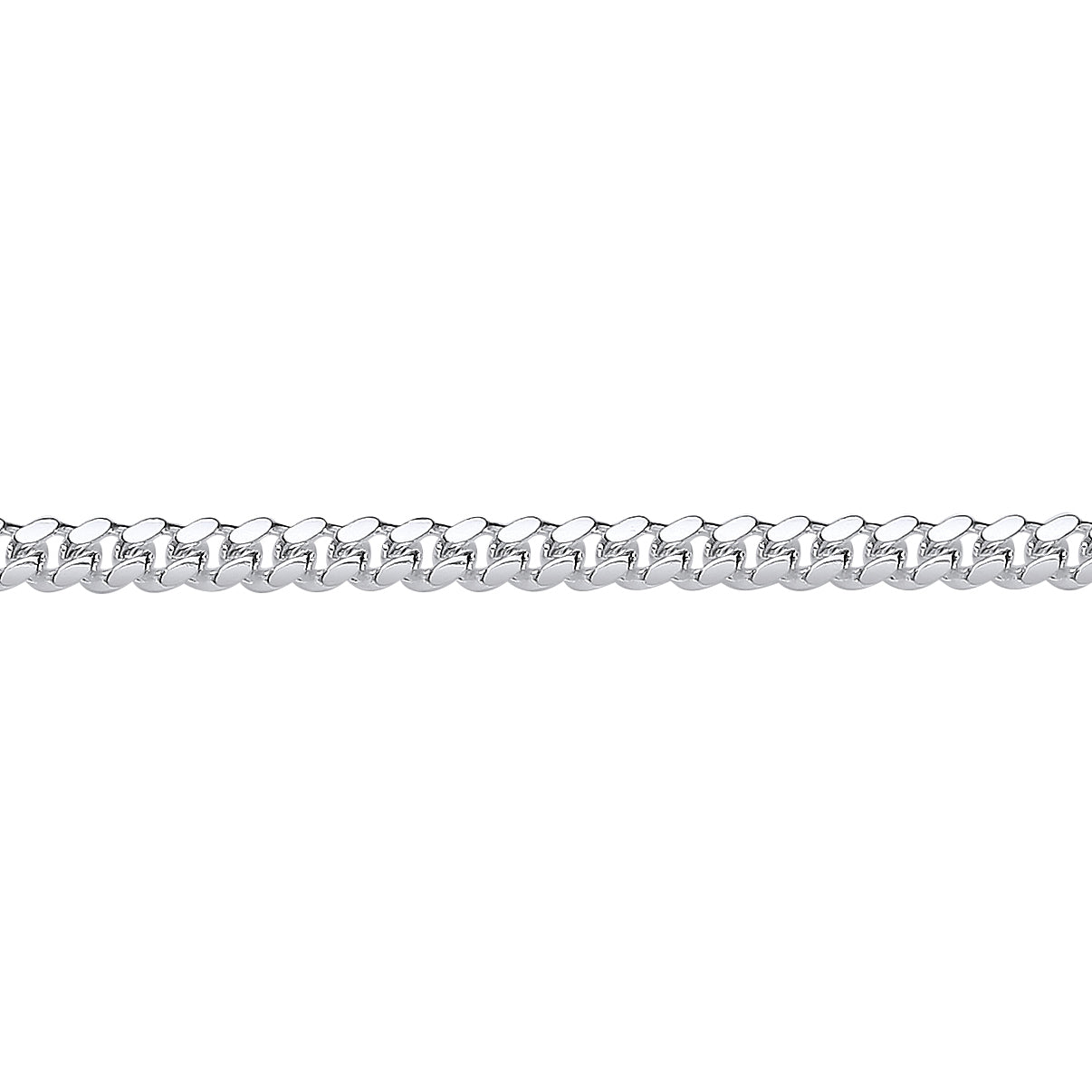 Unisex Silver  Miami Cuban Court Curb Link Chain Bracelet 4mm 8.5" - GVCH54