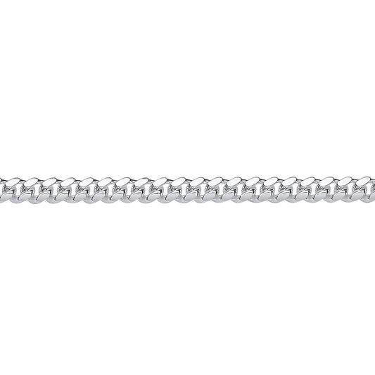 Unisex Silver  Miami Cuban Court Curb Link Chain Bracelet - GVCH54