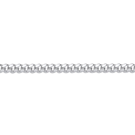 Unisex Silver  Miami Cuban Court Curb Link Chain Bracelet 4mm 7.5" - GVCH54