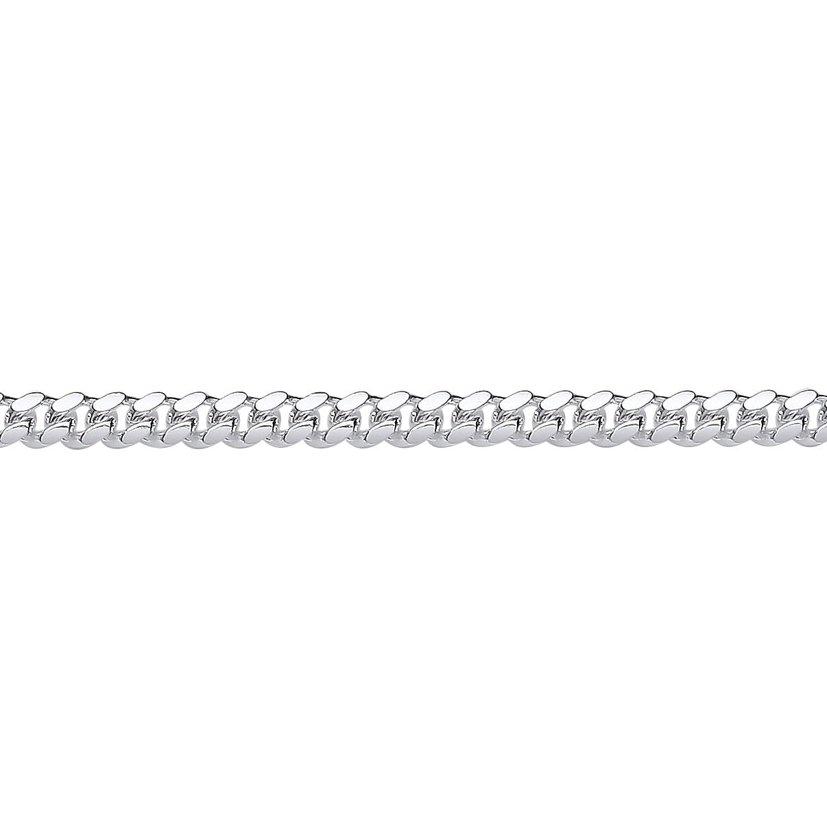 Unisex Silver  Miami Cuban Court Curb Link Chain Bracelet 4mm 7.5" - GVCH54