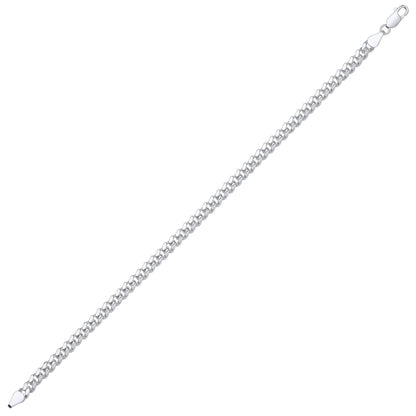 Silver  Miami Cuban Court Curb Link Chain Bracelet 5mm 8.5" - GVCH55
