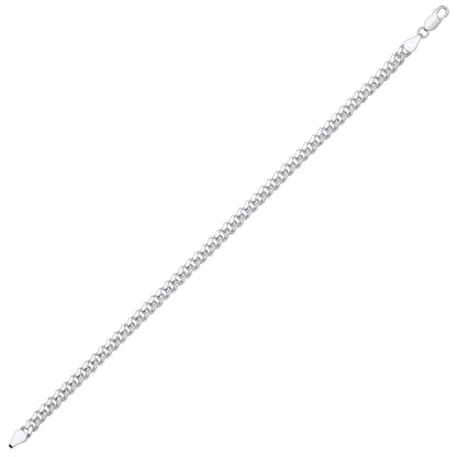 Silver  Miami Cuban Court Curb Link Chain Bracelet 5mm 7.5" - GVCH55