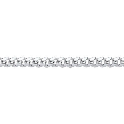 Unisex Silver  Miami Cuban Court Curb Link Chain Bracelet 5mm 7.5" - GVCH55