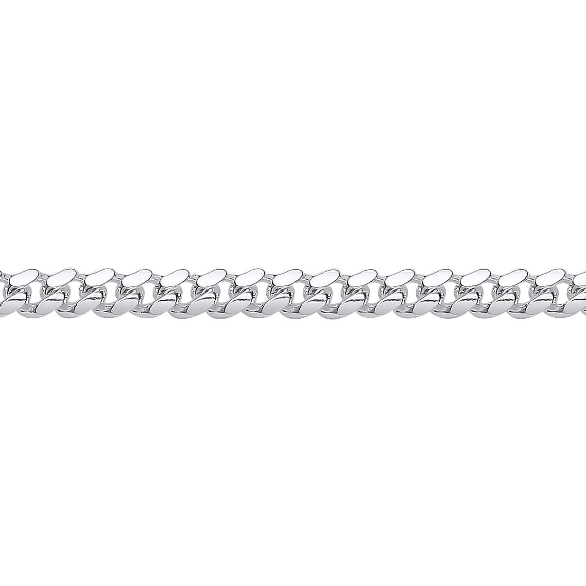 Unisex Silver  Miami Cuban Court Curb Link Chain Bracelet 5mm 8.5" - GVCH55