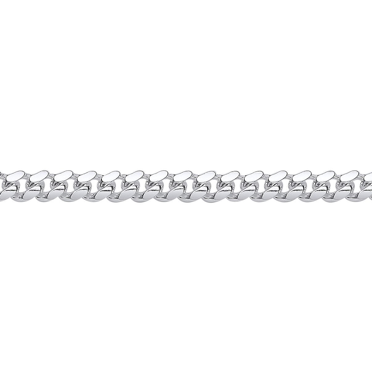 Silver  Miami Cuban Court Curb Link Chain Bracelet 5mm 7.5" - GVCH55