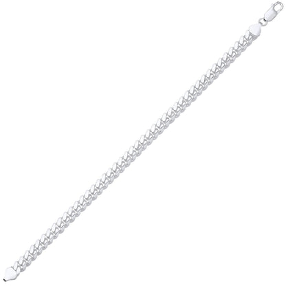925 Silver  Miami Cuban Court Curb Link Chain Necklace 7mm - GVCH56