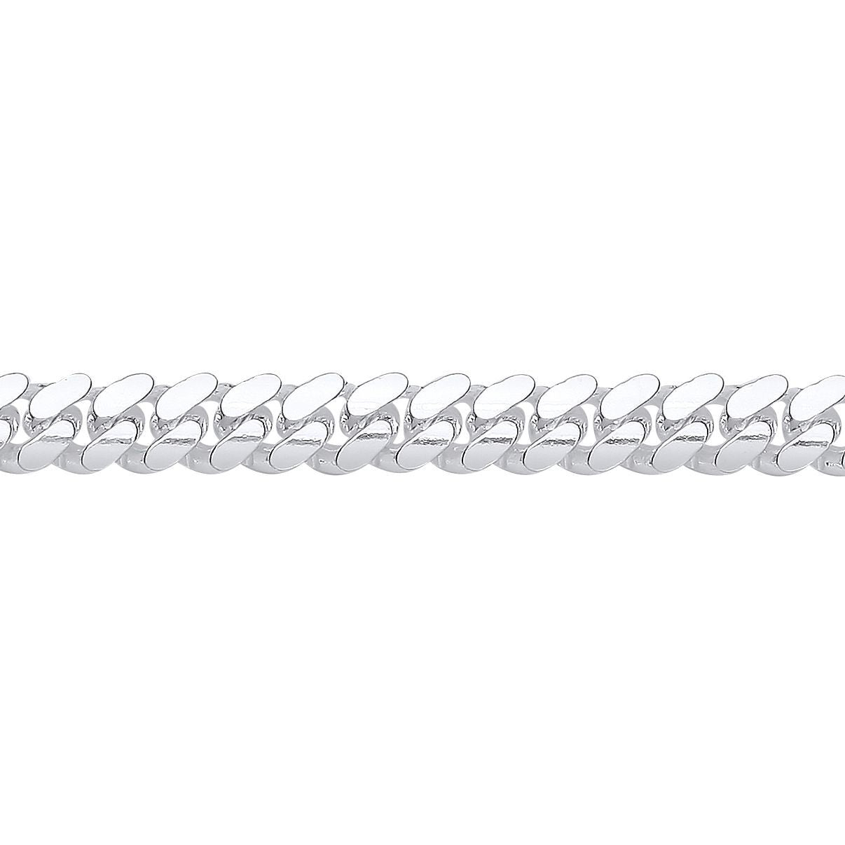 925 Silver  Miami Cuban Court Curb Link Chain Necklace 7mm - GVCH56