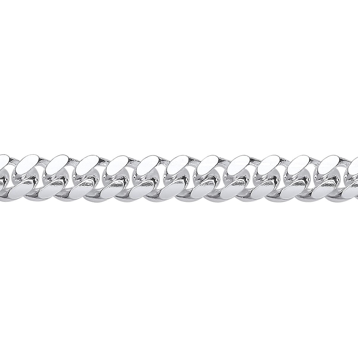 Silver  Miami Cuban Court Curb Link Chain Bracelet 8mm 8.5" - GVCH57