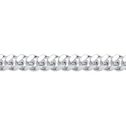 Silver  Miami Cuban Court Curb Link Chain Bracelet 8mm 8.5" - GVCH57
