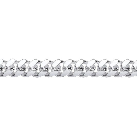 Silver  Miami Cuban Court Curb Link Chain Bracelet 8mm 8.5" - GVCH57