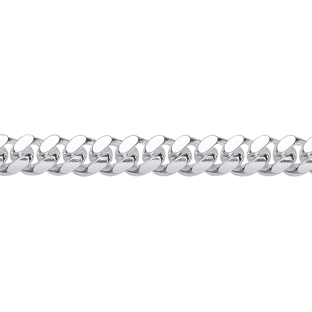 Silver  Miami Cuban Court Curb Link Chain Bracelet 8mm 8.5" - GVCH57