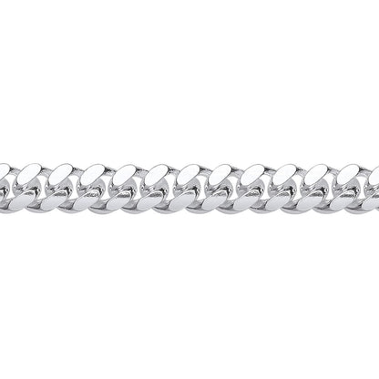 Silver  Miami Cuban Court Curb Link Chain Bracelet 8mm 8.5" - GVCH57