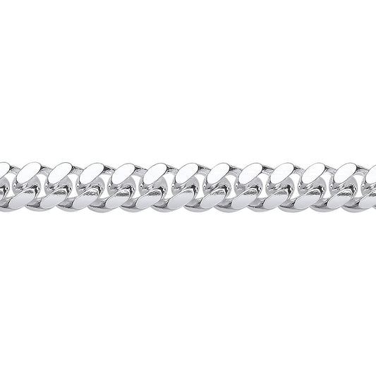 Silver  Miami Cuban Court Curb Link Chain Bracelet 8mm 8.5" - GVCH57
